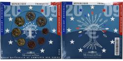 World Coins - France, Coffret 1c. à 2€, 2009, Monnaie de Paris, BU,