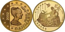 World Coins - Denmark, 5 Euro, Fantasy euro patterns, 2002, Brass,