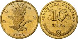 World Coins - Croatia, 10 Lipa, 2009, Brass plated steel, , KM:6