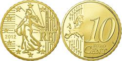 World Coins - France, 10 Euro Cent, 2012, Proof, , Brass, KM:1410