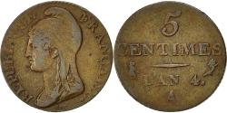 World Coins - Coin, France, Dupré, 5 Centimes, AN 4, Paris, , Bronze, KM:635.1