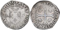 World Coins - France, Henri III, Douzain 1er type,revers aux 4 couronnelles, 1589, Lyon