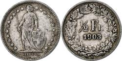 World Coins - Switzerland, 1/2 Franc, 1903, Bern, Silver, , KM:23