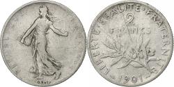 World Coins - France, 2 Francs, Semeuse, 1901, Paris, Silver, , Gadoury:532, KM:845.1