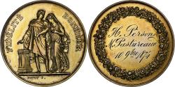 World Coins - France, Medal, Mariage, Fidélité Bonheur, 1874, Vermeil, Petit,