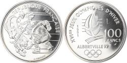 World Coins - Coin, France, Albertville - Hockey, 100 Francs, 1991, ESSAI, , Silver