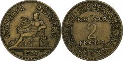 World Coins - France, 2 Francs, Chambre de commerce, 1926, Paris, Aluminum-Bronze,