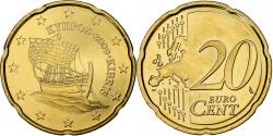 World Coins - Cyprus, 20 Euro Cent, 2009, Brass, , KM:82