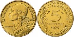 World Coins - France, 5 Centimes, Marianne, 1970, Paris, Aluminum-Bronze,