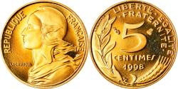 World Coins - Coin, France, Marianne, 5 Centimes, 1998, Paris, Proof,