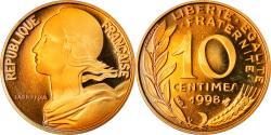 World Coins - Coin, France, Marianne, 10 Centimes, 1998, Paris, Proof,