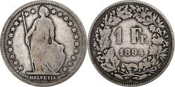 World Coins - Switzerland, Franc, Helvetia, 1894, Bern, Silver, , KM:29a