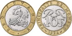 World Coins - Monaco, Rainier III, 10 Francs, 1994, Bi-Metallic, , Gadoury:MC160