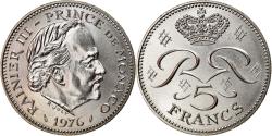 World Coins - Coin, Monaco, Rainier III, 5 Francs, 1976, , Copper-nickel, KM:150