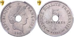 World Coins - France, 5 Centimes, Merley, 1905, Paris, Pattern, Nickel, PCGS,