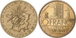 World Coins - France, 10 Francs, Mathieu, 1979, FDC, tranche B, Nickel-brass,