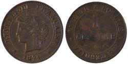 World Coins - Coin, France, Cérès, Centime, 1874, Paris, , Bronze, KM:826.1