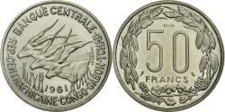 World Coins - Coin, EQUATORIAL AFRICAN STATES, 50 Francs, 1961, Paris, , Nickel
