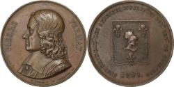 World Coins - France, Medal, Pierre Fermat, Académie de Toulouse, 1822, Copper