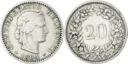 World Coins - Coin, Switzerland, 20 Rappen, 1884