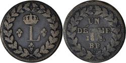 World Coins - Coin, France, Louis XVIII, Decime, 1815, Strasbourg, , Bronze, KM:701
