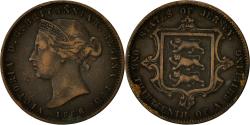 World Coins - Coin, Jersey, Victoria, 1/13 Shilling, 1866, , Bronze, KM:5