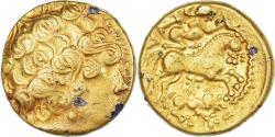 Ancient Coins - Aulerci Eburovices, Caletes, Hemistater, 1st century BC, Gold plated,