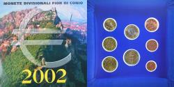 World Coins - San Marino, Set Euros, 2002, Rome, BU,