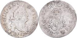 World Coins - Coin, France, Louis XIV, 4 Sols aux 2 L, 1696, Rennes, réformé,