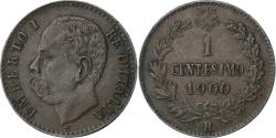 World Coins - Italy, Umberto I, Centesimo, 1900, Rome, Copper,