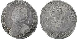 World Coins - France, Charles IX, Teston, 1565, Toulouse, Silver, , Gadoury:429