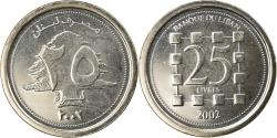 World Coins - Coin, Lebanon, 25 Livres, 2002, , Nickel plated steel, KM:40