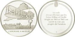 World Coins - France, Medal, L'aéroplane à moteur, Sciences & Technologies,