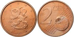 World Coins - Finland, 2 Euro Cent, 2008, Vantaa, Copper Plated Steel,