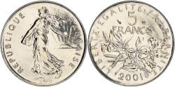World Coins - Coin, France, Semeuse, 5 Francs, 2001, Paris, BU, , Nickel Clad