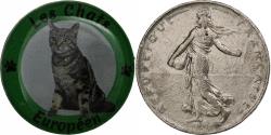 World Coins - France, Token, Les Chats - Européen, Nickel,
