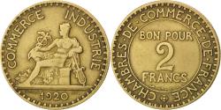 World Coins - Coin, France, Chambre de commerce, 2 Francs, 1920, , Aluminum-Bronze