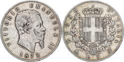 World Coins - Italy, Vittorio Emanuele II, 5 Lire, 1872, Milan, Silver, , KM:8.3