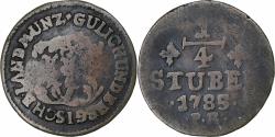 World Coins - German States, JULICH-BERG, Karl Theodor, 1/4 Stüber, 1785, Copper,