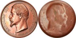 World Coins - France, Medal, Napoléon III, Imperator, Cliché Uniface, History, 1855