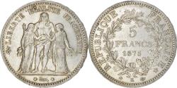 World Coins - Coin, France, Hercule, 5 Francs, 1875, Bordeaux, , Silver, KM:820.2