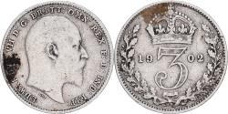 World Coins - Coin, Great Britain, Edward VII, 3 Pence, 1902, , Silver, KM:797.1