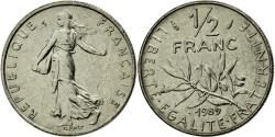 World Coins - Coin, France, Semeuse, 1/2 Franc, 1989, , Nickel, Gadoury:429