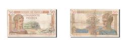World Coins - Banknote, France, 50 Francs, 50 F 1934-1940 ''Cérès'', 1939, 1939-02-16