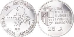 World Coins - Coin, Andorra, 25 Diners, 1991, , Silver, KM:65
