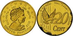 World Coins - United Kingdom, 20 Euro Cent, Fantasy euro patterns, Essai-Trial, Proof, 2002