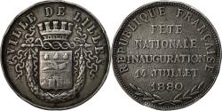 World Coins - France, Medal, Inauguration de la Fête Nationale à Lille, 1880,