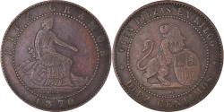 World Coins - Coin, Spain, Provisional Government, 10 Centimos, 1870, Madrid,