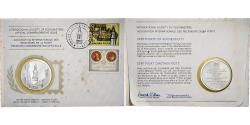World Coins - Hungary, Medal + stamp, International Society of Postmasters, 1977, Silver