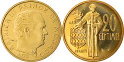 World Coins - Coin, Monaco, Rainier III, 20 Centimes, 1975, , Aluminum-Bronze
